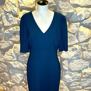 Teal Blue 3/4 sleeve tahari dress